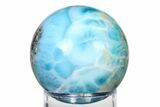 Polished Larimar Sphere - Dominican Republic #315069-1
